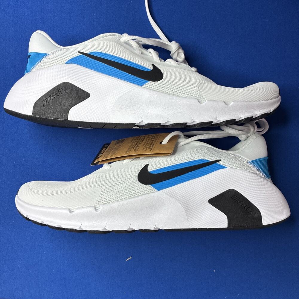 Men's Nike Flex Train Training Shoes White/Blue Hero/Black HV9972 101 Size 11.5